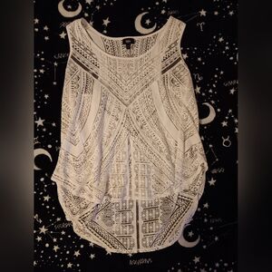 Sheer Cutout Tank Top Blouse